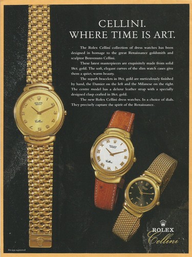 ROLEX Cellini Collection.Where time is 