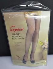 VTG Sophia Fishnet Stocking/ Pantyhose... Beige Color.. New in Pkg