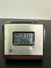 Vintage Micronta  63-730 LCD TRAVEL ALARM CLOCK Temperature