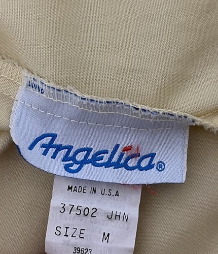 Angelica Uniform Scrub Pants Size M 27 X 29 Yellow Elastic Drawstring Waist USA - Picture 11 of 12