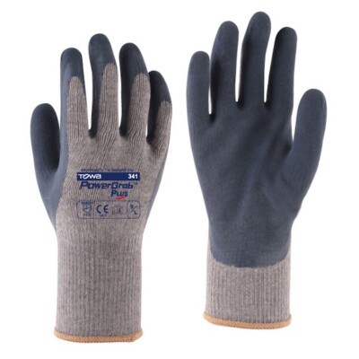 (1Paar=3,66 ) 12 Paar TOWA PowerGrab Plus grau Arbeitshandschuhe Handschuhe