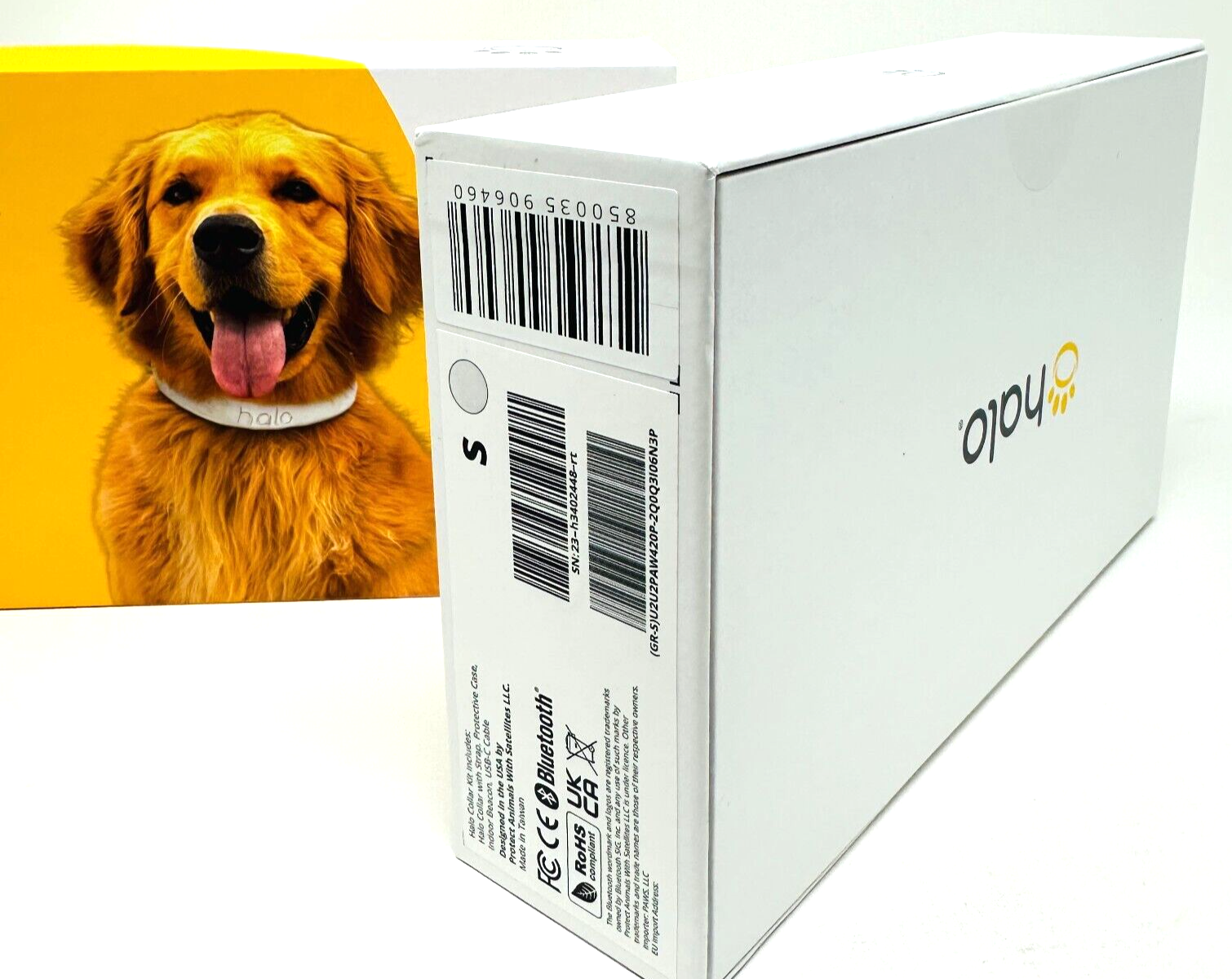 Halo Dog Collar Wireless Fence GPS, Cesar Millan Training, SMALL, WHITE