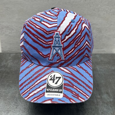 Houston Oilers Hat '47 Zubaz Clean Up Strapback All Over Print