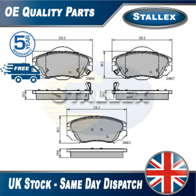 Fits Vauxhall Insignia 2008-2017 + Other Models Brake Pads Set Front Stallex