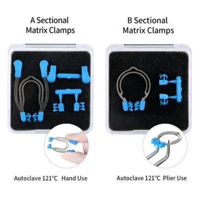Dental Contoured Matrix Clip Matrices Clamps Wedges Plier A&B