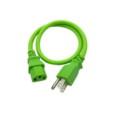 2' Green AC Cable for DELL U2410 U3014 U2413 U2414H U2415 U2417H MONITOR