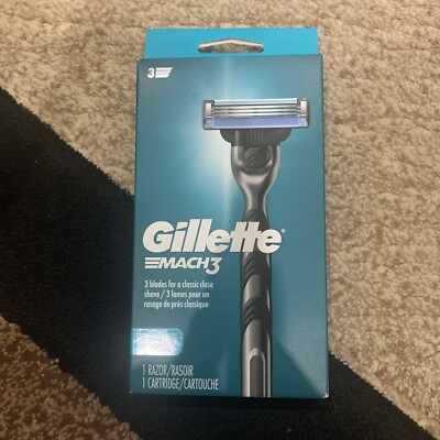 Gillette Mach3 Cartridge Razor, Handle and 1 Refill New
