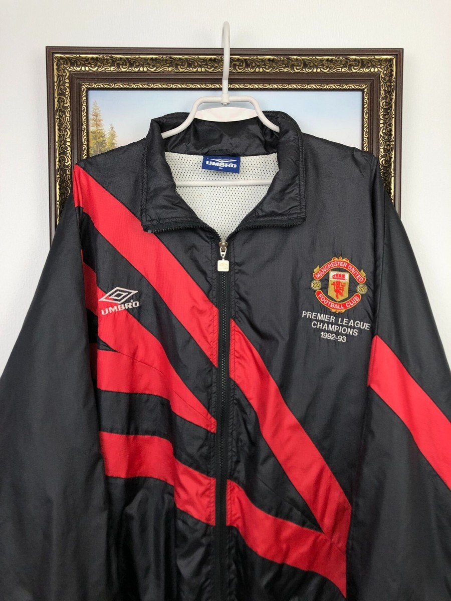 Vintage 90s 1992 Manchester United Umbro Football Track Top