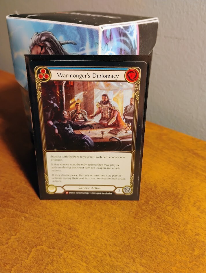 Flesh and Blood TCG Warmonger's Diplomacy Dusk Till Dawn