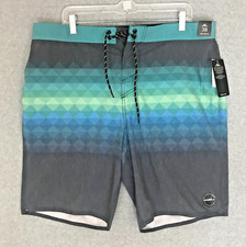 New O'NEILL Boardshorts Mens 38 Multicolor Striped Shorts Trunks Mid-Length NWT