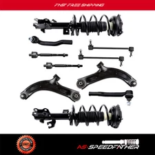 For 07-2012 Nissan Versa 10pcs Front Struts Lower Control Arm Tierod Sway Bars