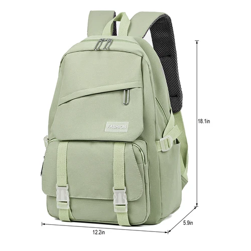 Canvas Mädchen Schulrucksack Frauen Reise Loptop Schüler Büchertasche 18" Tagesrucksack - Bild 19 von 47