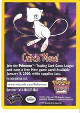 1999 Pok mon League "Catch Mew " Promo insert Card FREE SHIP