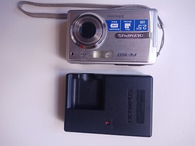 Olympus FE-150 5.0 MP 3X Optical Zoom Digital Camera Silver 512 MB