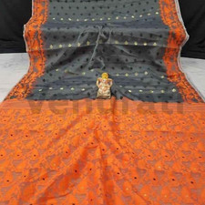 Handwoven Designer Dhakai Jamdani Saree Soft Cotton Saree Pure Cotton Soft Sari