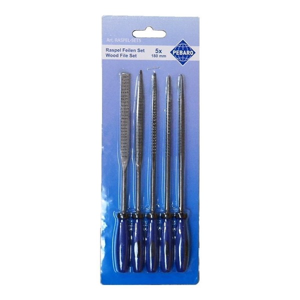 Pebaro Holzraspel-Set 5 StüCk 180 Mm Holzfeile Feile Raspel Modellbau Diy-image