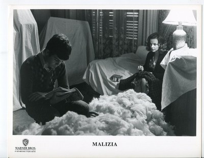 Malizia-Laura Antonelli-Alessandro Momo-8x10-B&W-Still-Comedy-Fantasy-VG