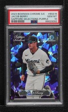 2023 Bowman Chrome Sapphire Edition Purple /25 Jacob Berry PSA 10 GEM MT 15tx