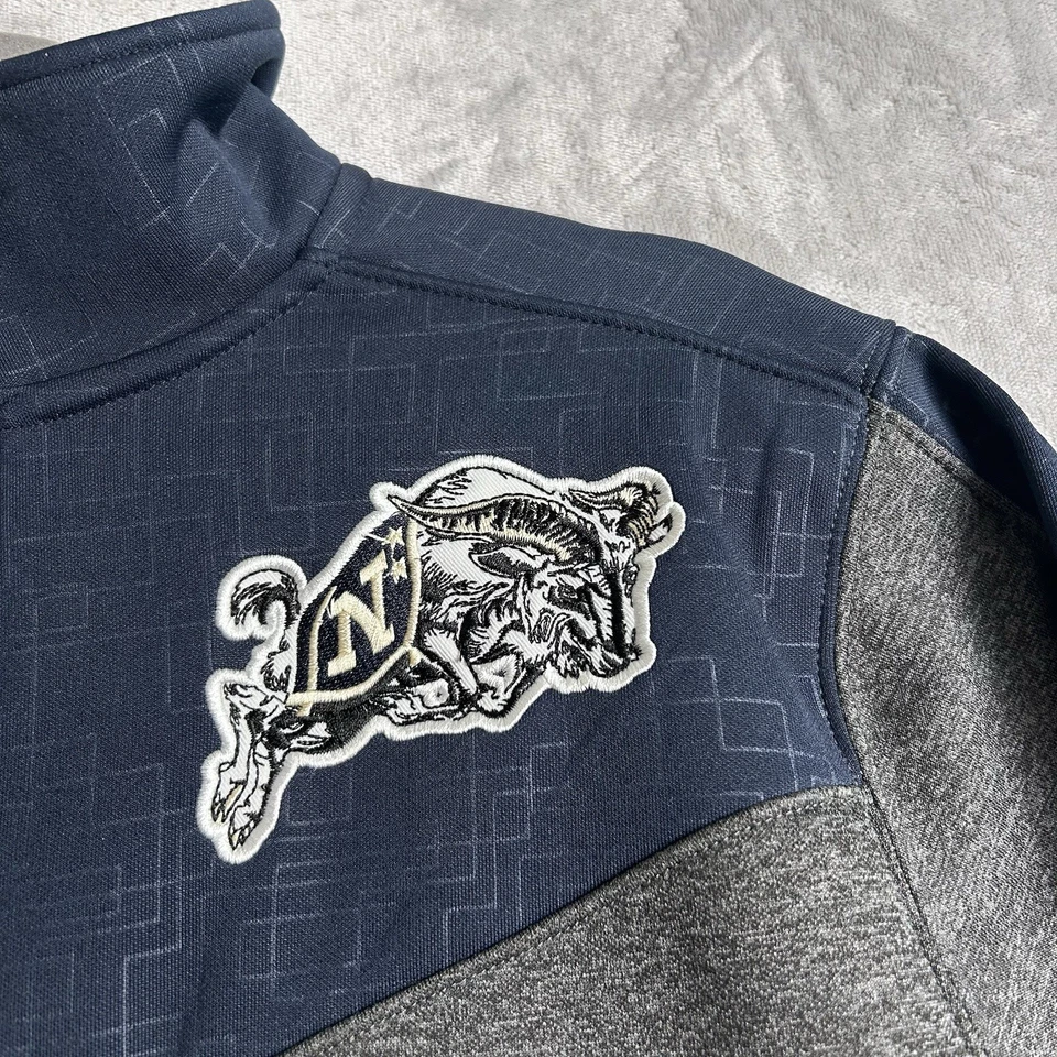 Navy Midshipmen Sweatshirt Mens Small 1/4 Zip Fleece Long Sleeve Embroidered - Image 3 of 4