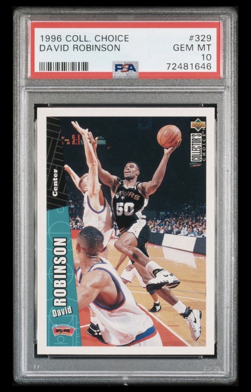 1996 POP 5⭐️DAVID ROBINSON🏀SKYBOX ⭐️COLLECTORS CHOICE VINTAGE⭐️SPURS⭐️PSA 10