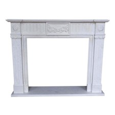 Cheminée en marbre, façade de cheminée sur mesure en marbre massif K007.Luxury P