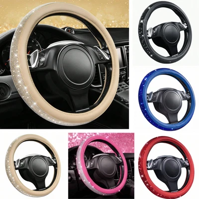 Steering Wheel Cover for Bling Bling Crystal Diamond Sparkling Car SUV Wheel Pro - Imagen 1 de 4