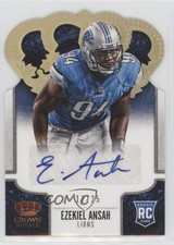 2013 Panini Crown Royale Gold Holo Die-Cut Signatures /25 Ezekiel Ansah Auto 1u6