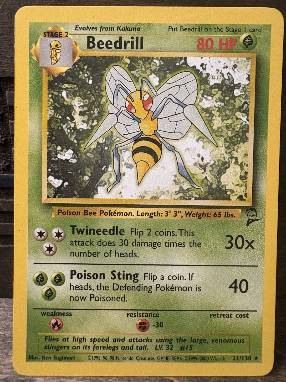 Pokémon TCG Base Set 2 021/130 Beedrill NM