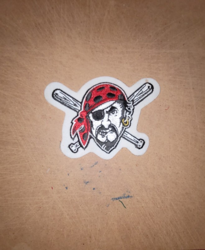 Game Issue 1997-Present Pittsburgh Pirates Pirate & Crossed Bats Sleeve Patch. 