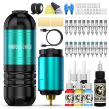 Wireless Tattoo Gun Kit Kit for Beginners Tattoo Machine Kit Wireless Tattoo ...