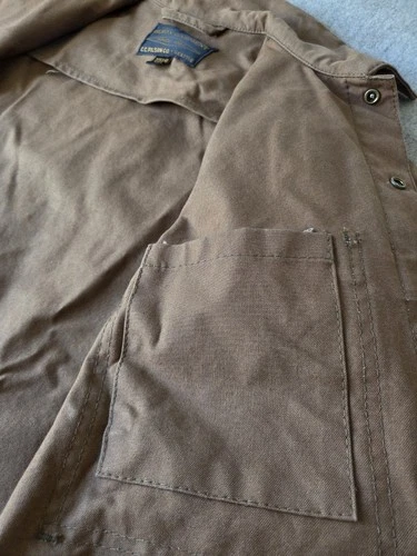 Filson Dry Tin Cloth Jac-Shirt | Small | Made in USA | Sepia | Discontinued image 5