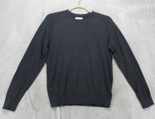Sonoma Sweater Mens Medium Gray Crewneck Cotton Recycled Polyester Knit Pullover