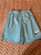 Nike Youth 5 Medium Blue Basketball Shorts Logo Elastic Waist Unisex