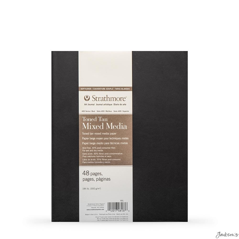 Strathmore 400 Series Mixed Media Sketchbook Recycled Paper 8x5.5in 48 Pages