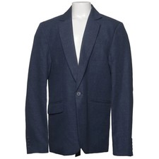 H&M, Blazer, Gr&ouml;&szlig;e: 158, Blau, Baumwolle/Leinen, Einfarbig, Jungen #oQU