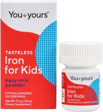 Tasteless Iron for Kids + Toddlers- 4-Month Supply- No Sweeteners Flavors or ...