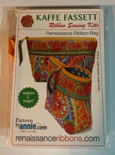 New Renaissance Ribbons Kaffe Fassett Zippered Renaissance Ribbon Bag Sewing Kit