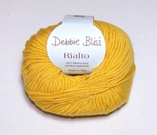 10 Debbie Bliss RIALTO dk Extrafine Superwash Merino Wool Yarn #2307 YELLOW
