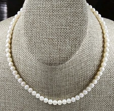 Akoya Pearl 5.8mm Strand Sterling Silver Necklace
