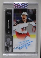 2021-22 Upper Deck Clear Cut Rookies Cole Sillinger #CC-SI Auto 11jd