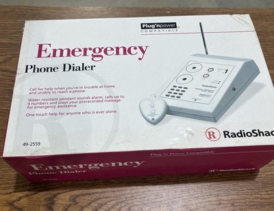 NEW RADIO SHACK Personal Emergency Phone Dialer 49-2559 w/ Heart Remote Pendant