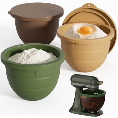 Silicone Bowl Liner Compatible with Kitchenaid Walnut Wood Mixing Bowl 5 Qt, ...