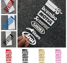 7 Pcs Automotive Motorcycle Sponsor Decal Set Stickers
