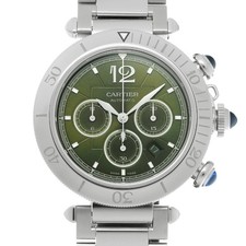 CARTIER Pasha de Cartier Chronograph 41mm WSPA0046 Men's Green Stainless #W928 2