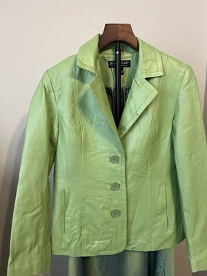 Dialogue Green Leather Jacket