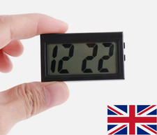 Mini LCD Screen Digital Clock Self-Adhesive Interior Car Auto Desk Dashboard UK