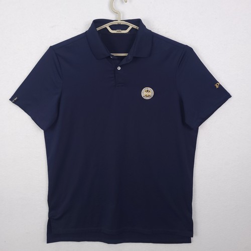 RLX Ralph Lauren Polo Shirt Mens Large Navy Blue PGA Golf Performance Stretch