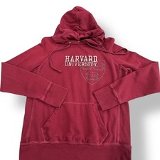 League Harvard University Crimson Red Hoodie Pullover Sweatshirt Size L