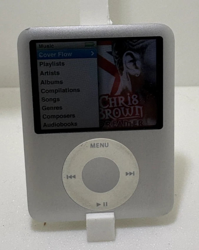 Vintage Ipod Nano-Silver- 3rd Generation- 4GB- A1236- Holds Charge-Tested
