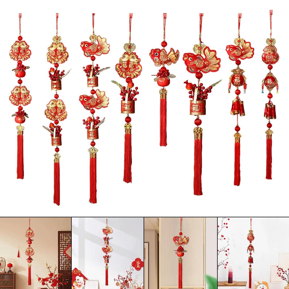 Décorations suspendues pour le Nouvel An chinois : pendentif oriental - Photo 1/1